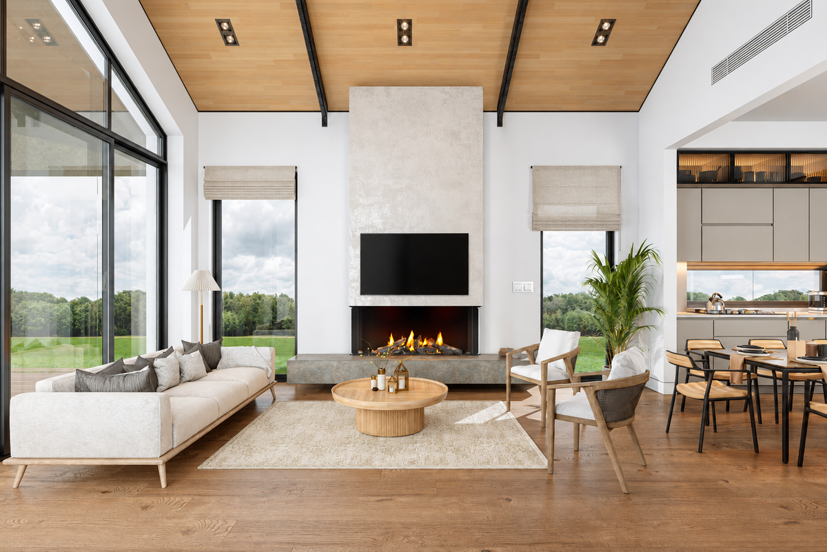 Napoleon Tall Bay Luxuria 50" Multi Sided Direct Vent Linear Gas Fireplace with Electronic Ignition