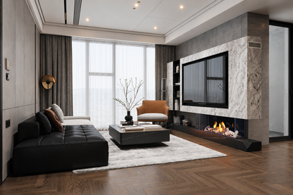 Napoleon Tall Bay Luxuria 62" Multi Sided Direct Vent Linear Gas Fireplace with Electronic Ignition