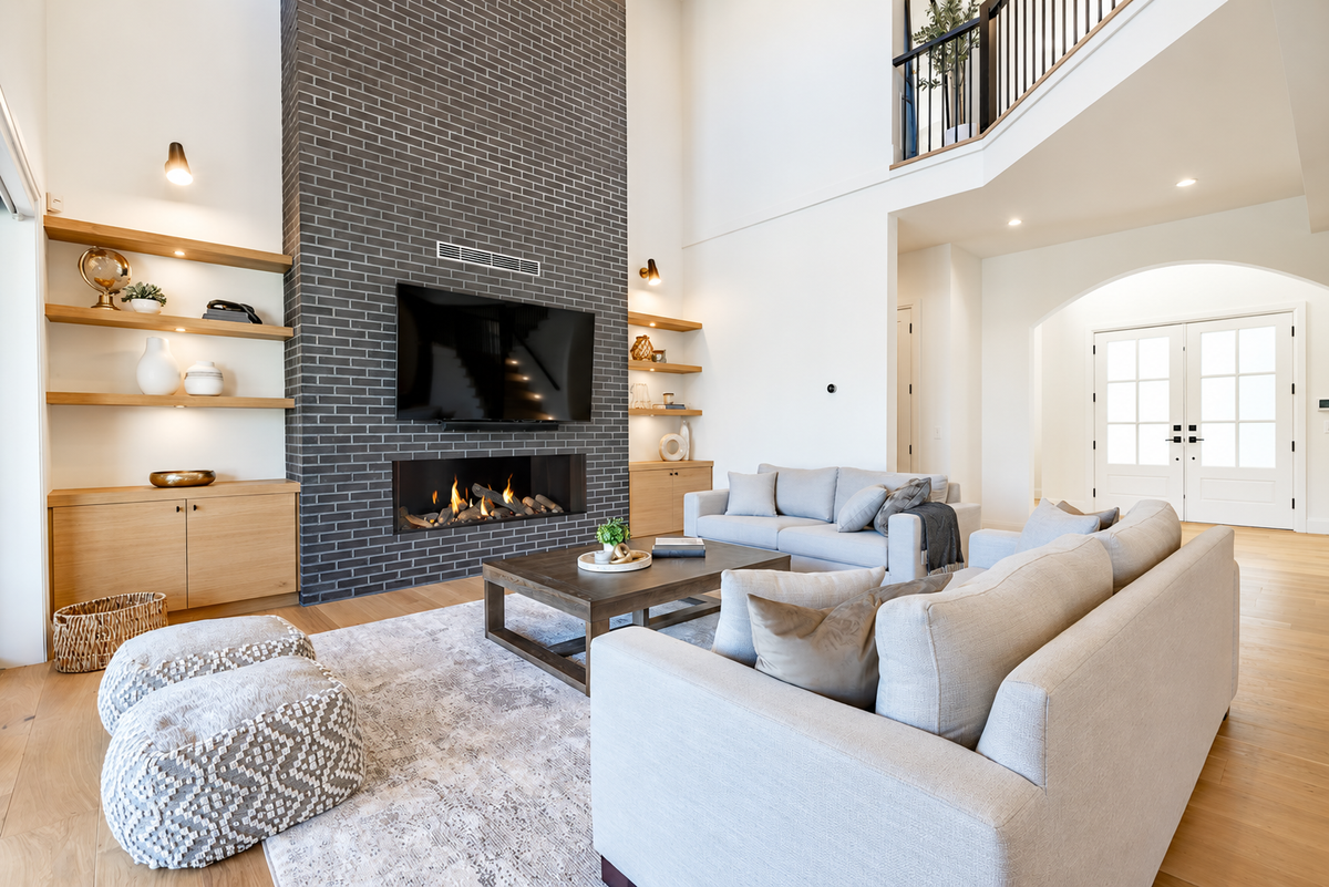 Napoleon Tall Bay Luxuria 62" Multi Sided Direct Vent Linear Gas Fireplace with Electronic Ignition