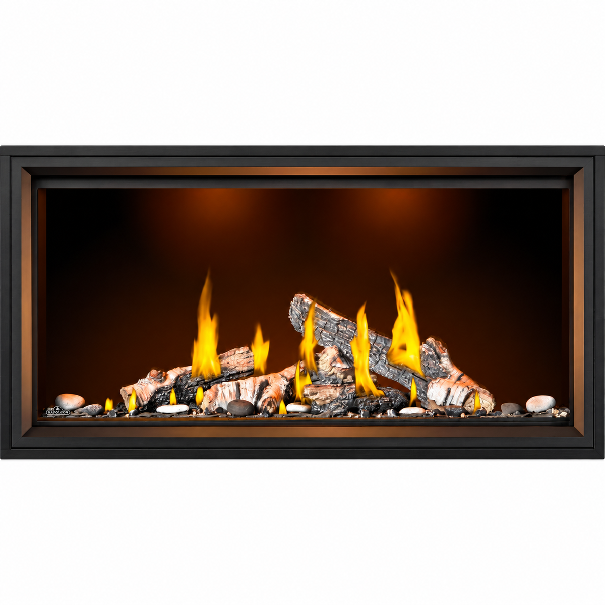 Napoleon Tall Linear Vector 50" Single Sided Direct Vent Gas Fireplace With Luminous Logs