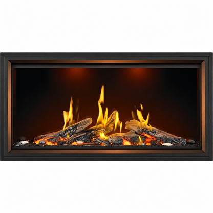 Napoleon Tall Linear Vector 50" Single Sided Direct Vent Gas Fireplace With Luminous Logs