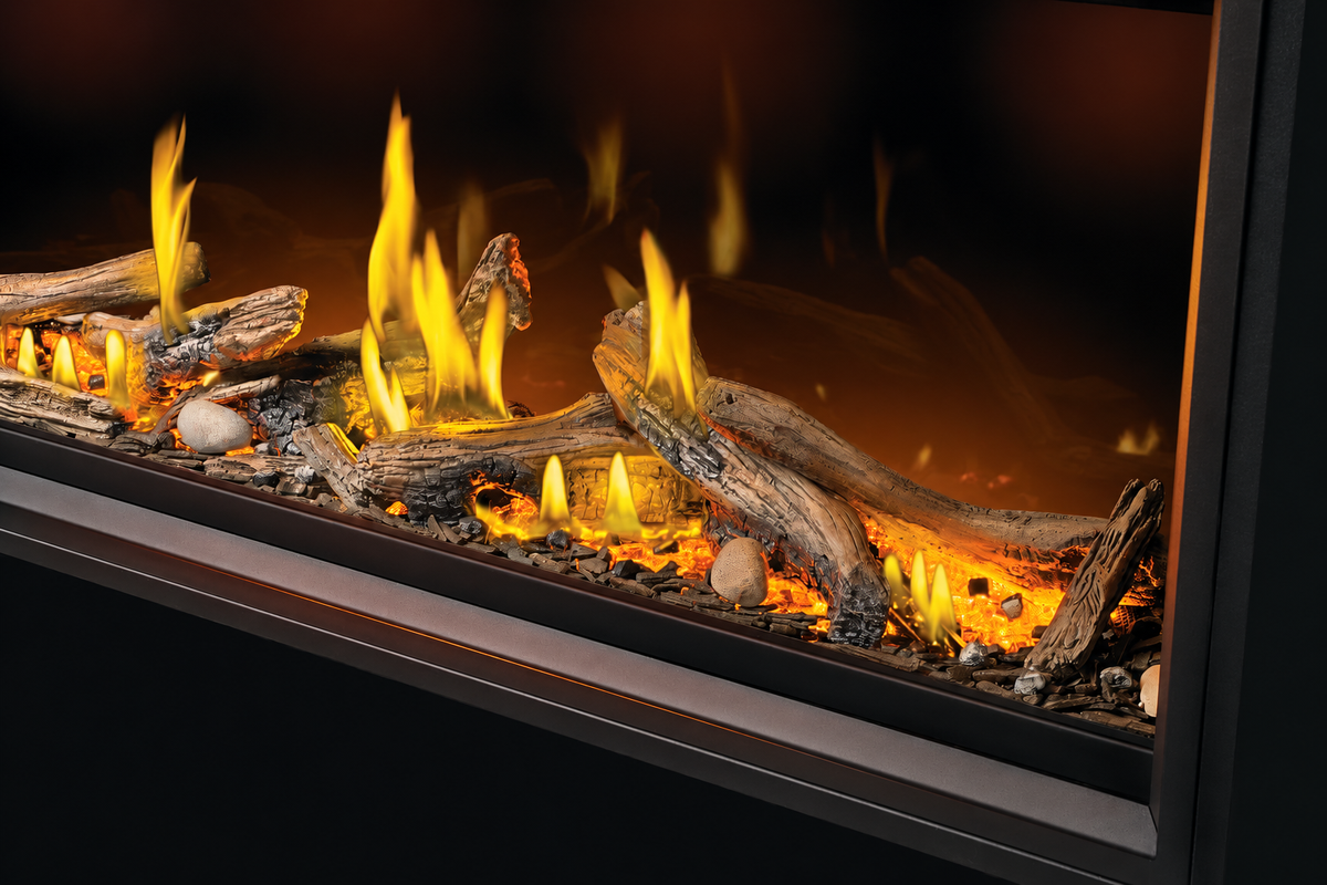 Napoleon Tall Linear Vector 62" Single Sided Direct Vent Gas Fireplace With Luminous Logs