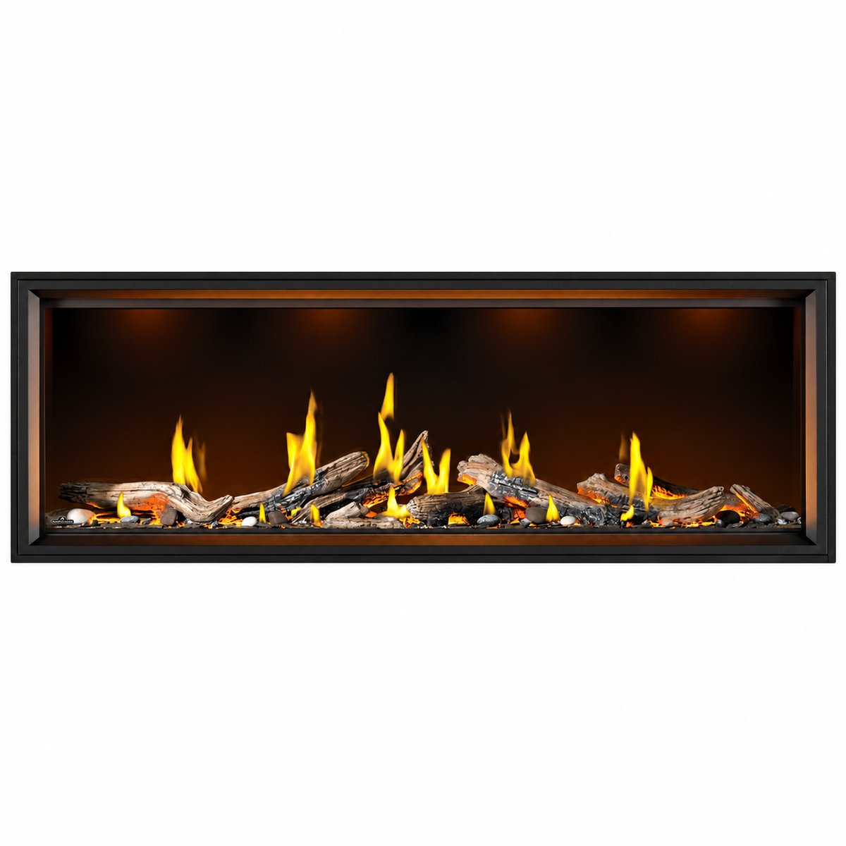 Napoleon Tall Linear Vector 74" Single Sided Direct Vent Gas Fireplace With Luminous Logs