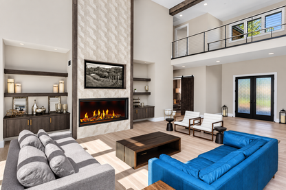 Napoleon Tall Linear Vector 74" Single Sided Direct Vent Gas Fireplace With Luminous Logs