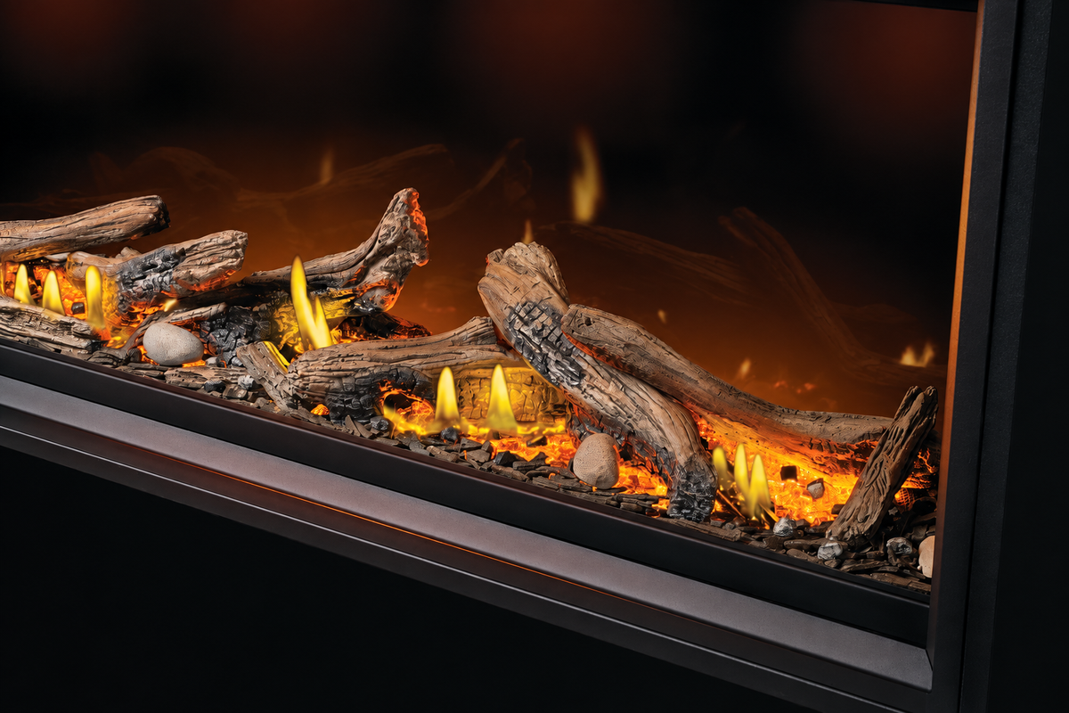 Napoleon Tall Linear Vector 74" Single Sided Direct Vent Gas Fireplace With Luminous Logs