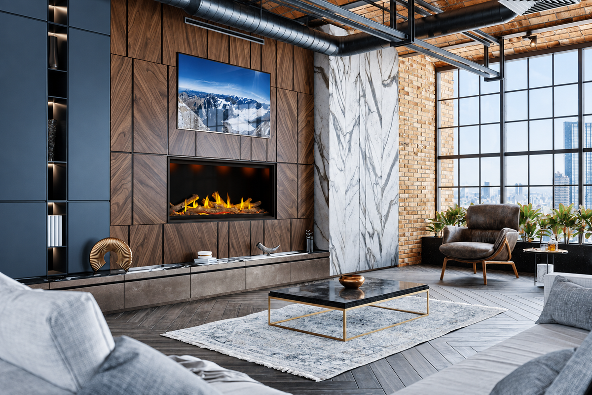 Napoleon Tall Linear Vector TLV62 Single Sided 62" Direct Vent Gas Fireplace