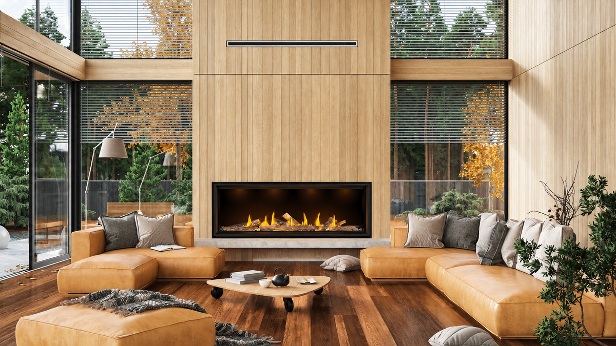 Napoleon Tall Linear Vector TLV74 Single Sided 74" Direct Vent Gas Fireplace