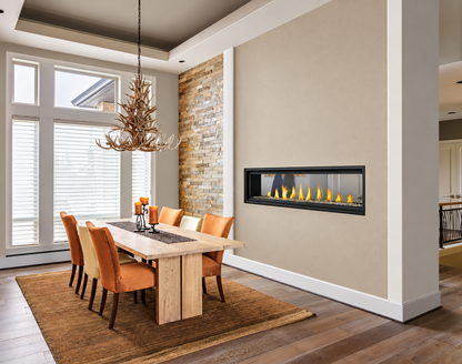 Napoleon Vector 74" See Through Direct Vent Linear Gas Fireplace with Electronic Ignition