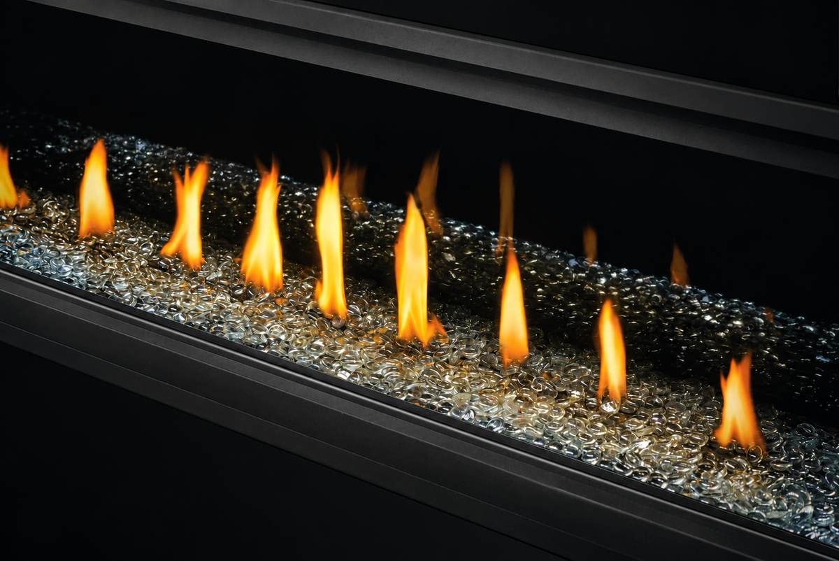 Napoleon Vector LV50 Single Sided 50" Direct Vent Linear Gas Fireplace with Electronic Ignition