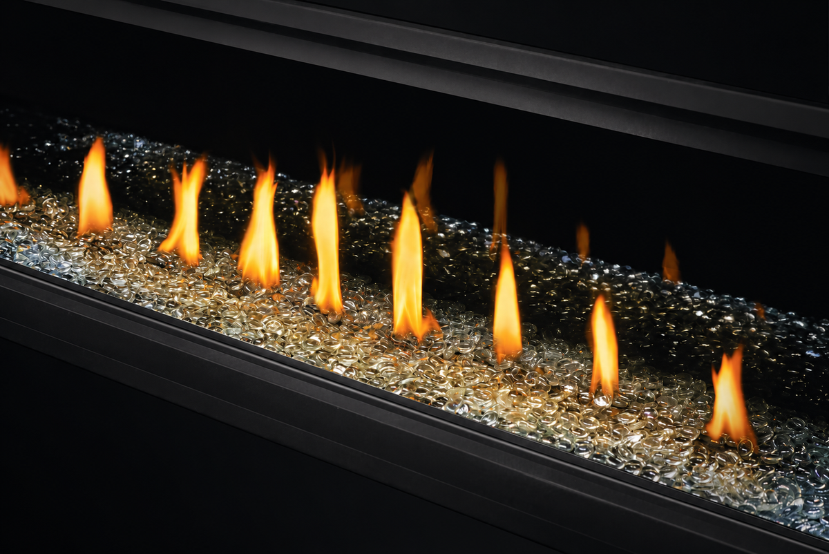Napoleon Vector LV62 Single Sided 62" Direct Vent Linear Gas Fireplace with Electronic Ignition