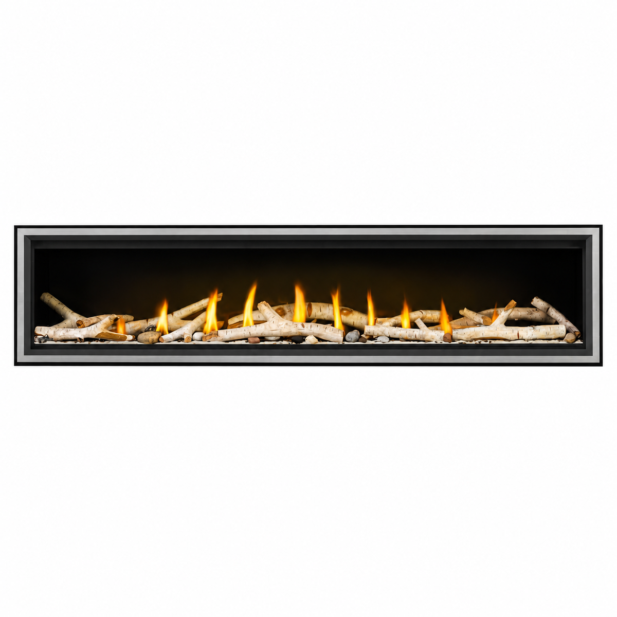 Napoleon Vector LV74 Single Sided 74" Direct Vent Linear Gas Fireplace with Electronic Ignition