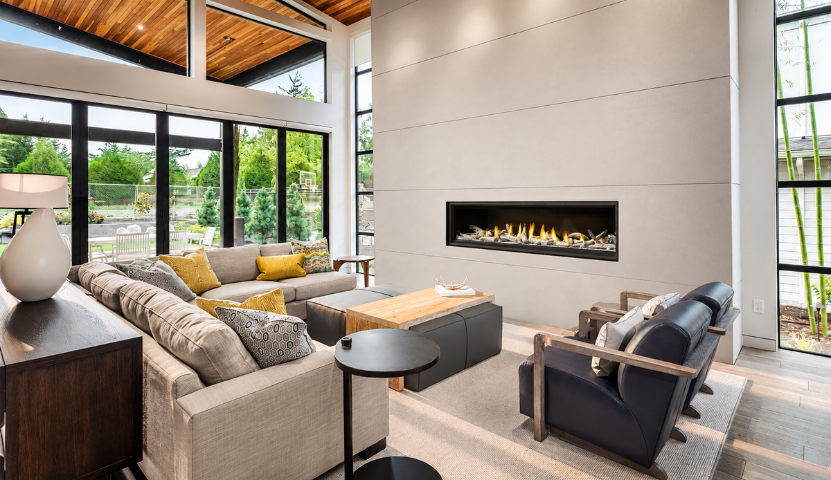 Napoleon Vector LV74 Single Sided 74" Direct Vent Linear Gas Fireplace with Electronic Ignition