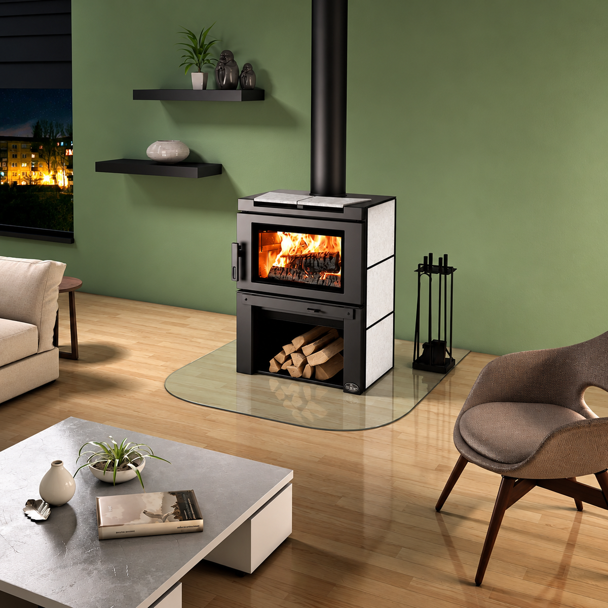 Osburn Matrix OB02032 EPA Certified Freestanding Large Wood Burning Stove