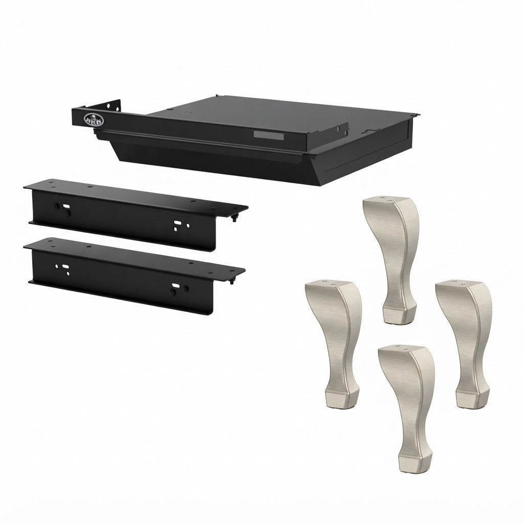 Osburn OA10228 Brushed Nickel Cast Iron Leg Kit With Ash Drawer for 2000 Wood Stove