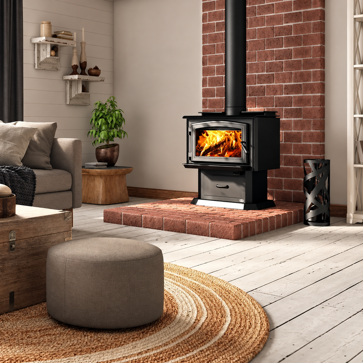 Osburn OB01700 EPA Certified Freestanding Medium Wood Burning Stove