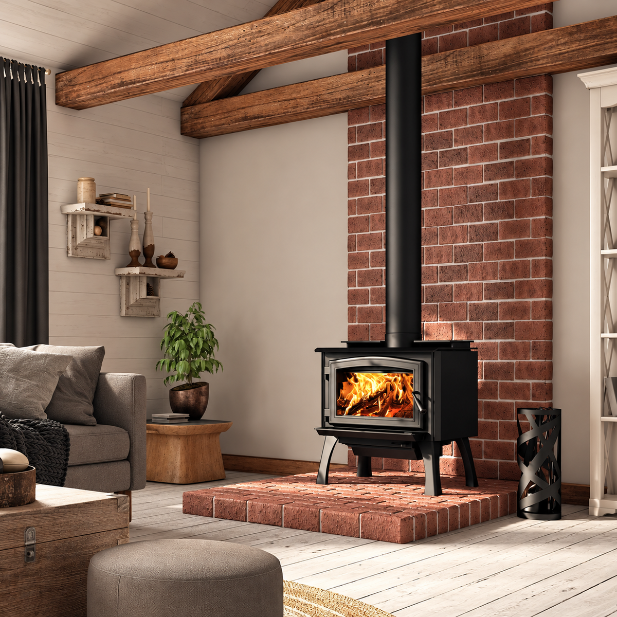 Osburn OB01700 EPA Certified Freestanding Medium Wood Burning Stove