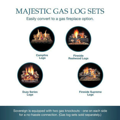 Majestic Sovereign Heat Circulating Traditional 36" Wood Burning Fireplace
