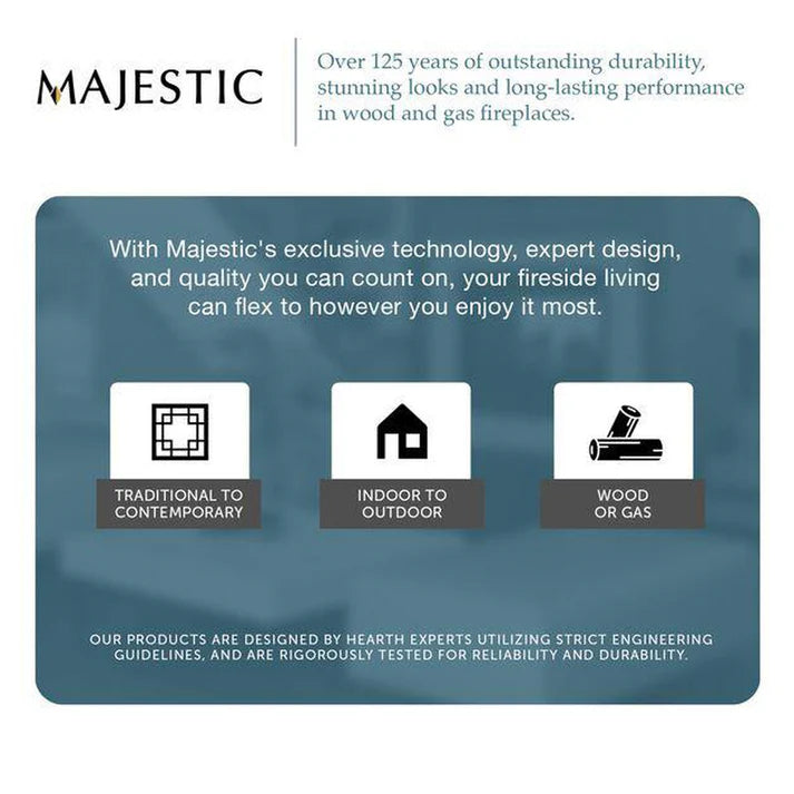 Majestic Sovereign Heat Circulating Traditional 36" Wood Burning Fireplace