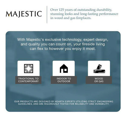 Majestic Sovereign Heat Circulating Traditional 36" Wood Burning Fireplace