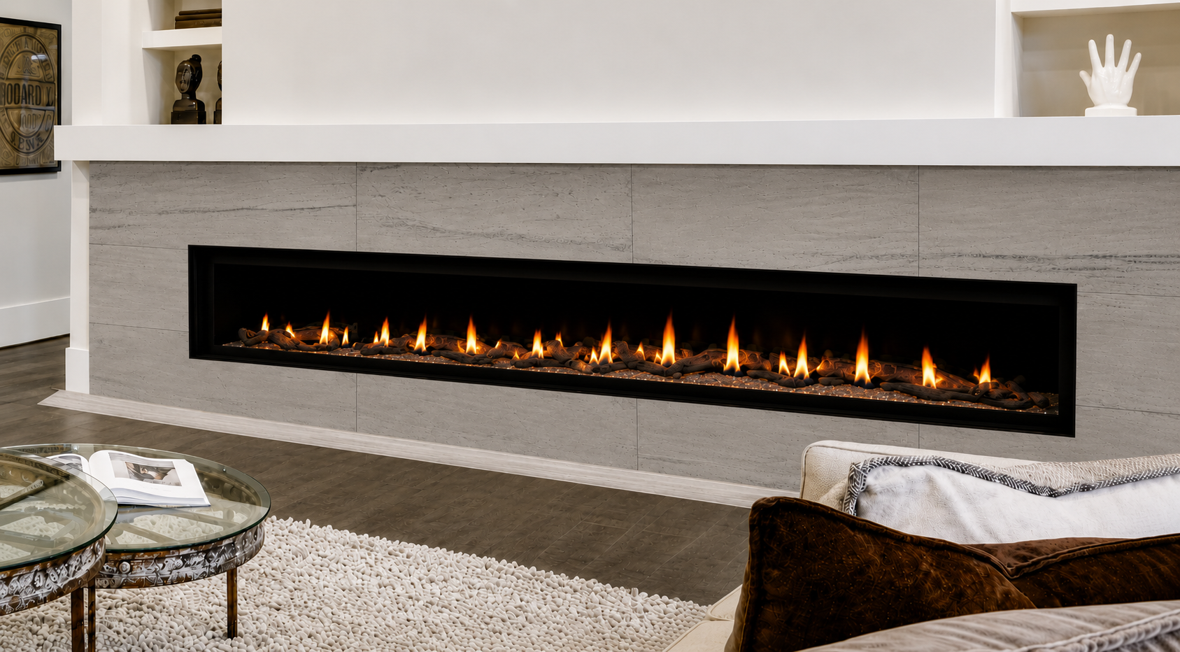 Superior DRL6084 84" Contemporary Linear Direct Vent Gas Fireplace