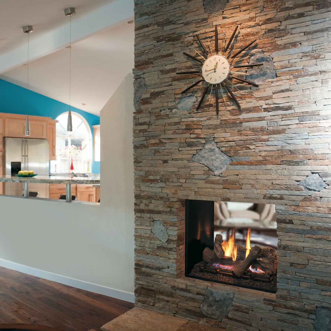 Superior DRT63ST 40" Traditional Multi View See-Through Direct Vent Gas Fireplace with Power Vent