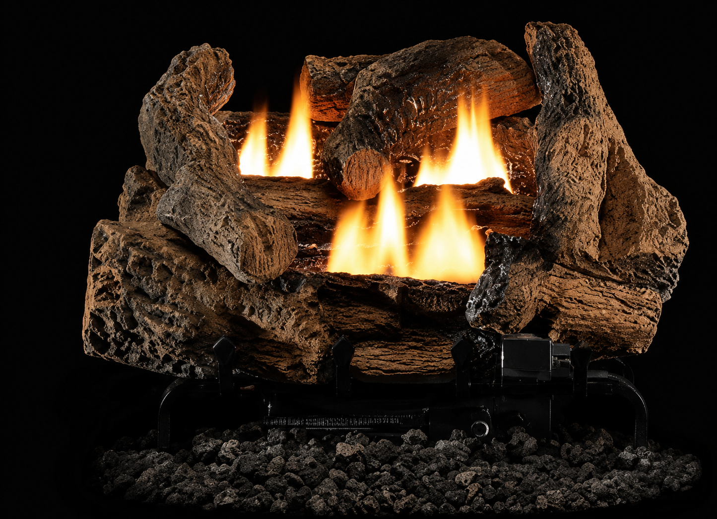 Superior VD1824 Double-Flame 18"/24" Dual Yellow Vent Free Burner With Manual Control