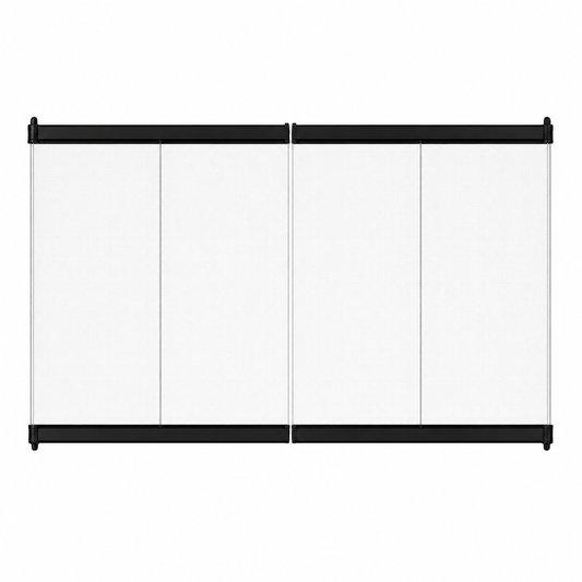 Superior BD36 36" Black Standard Bi-Fold Glass Door