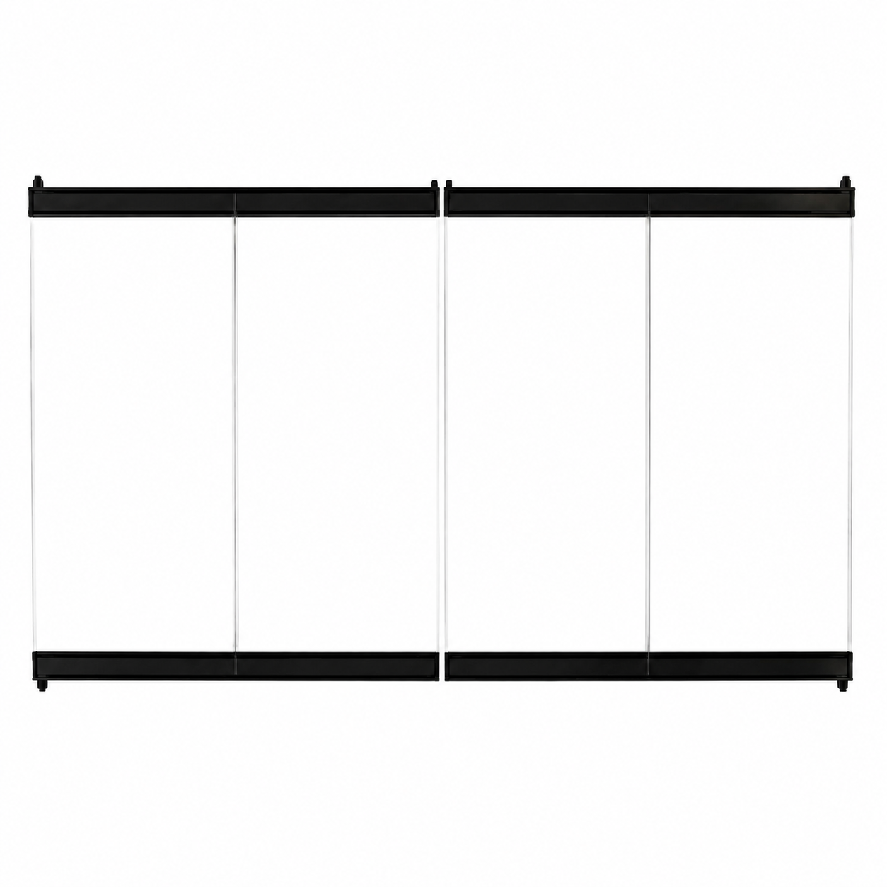 Superior BDB36 36" Black Standard Bi-Fold Glass Door
