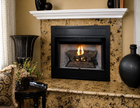 Superior BRT4542 42" Traditional B-Vent Gas Fireplace With White Herringbone Refractory Panels