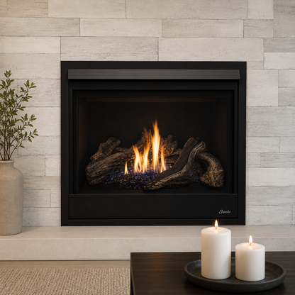 Superior DRC3040 40" Contemporary Top/Rear Direct Vent Gas Fireplace With Electronic Ignition