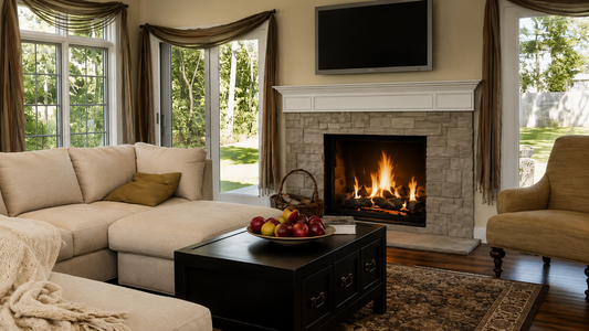 Superior DRC6345 45" Contemporary Direct Vent Gas Fireplace With Electronic Ignition