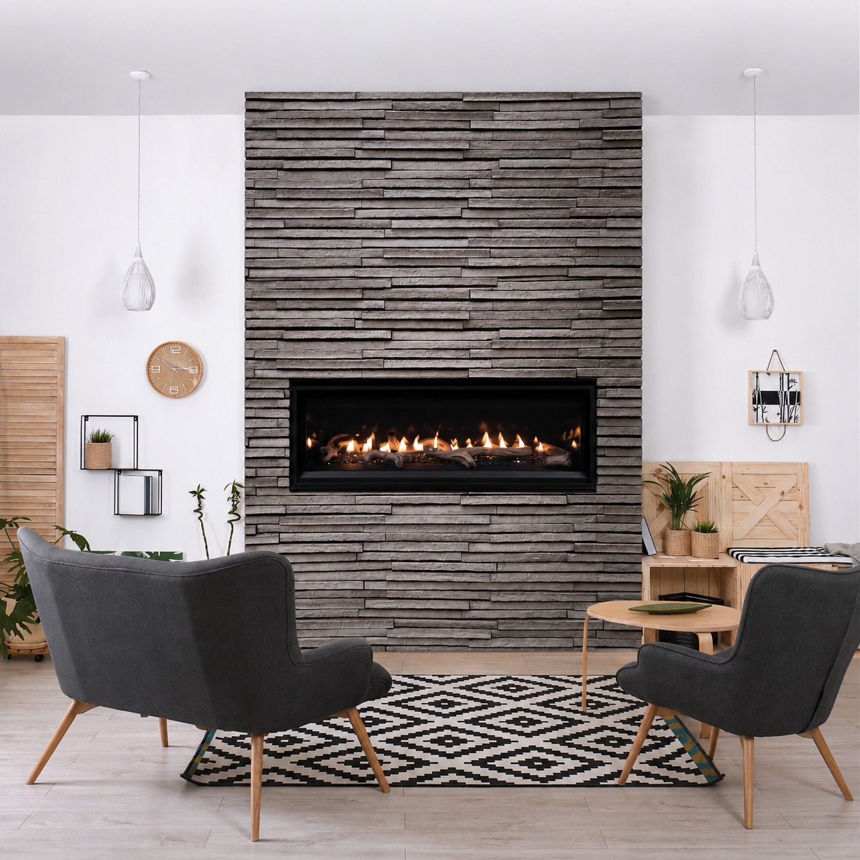 Superior DRL2055 55" Linear Direct Vent Gas Fireplace With Electronic Ignition