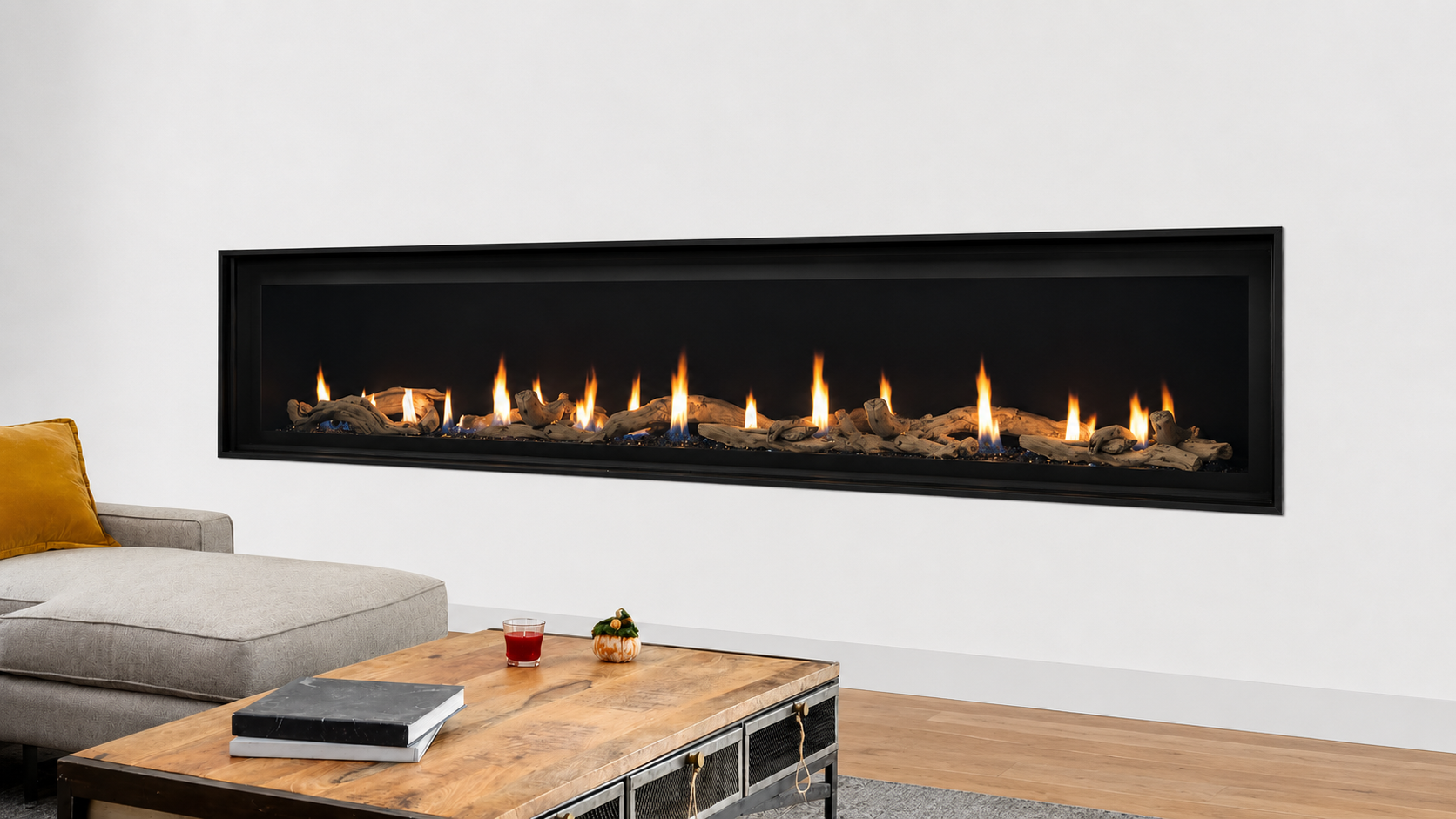 Superior DRL4072 72" Linear Direct Vent Gas Fireplace With Electronic Ignition