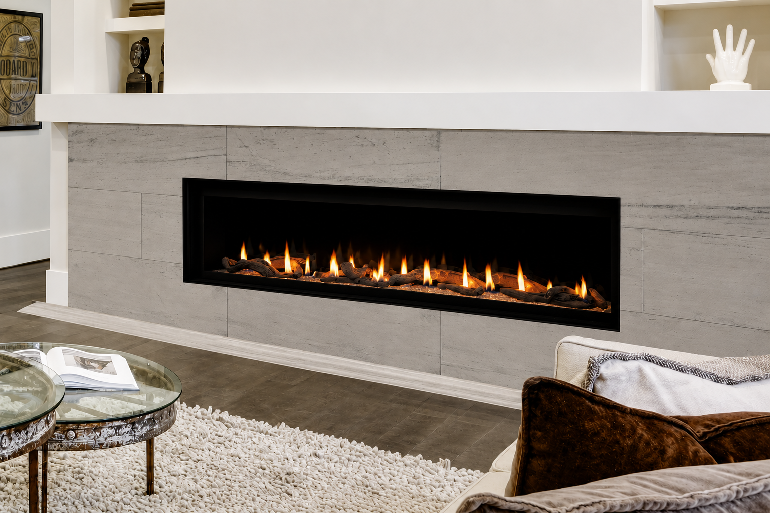 Superior DRL6060 60" Contemporary Linear Direct Vent Gas Fireplace