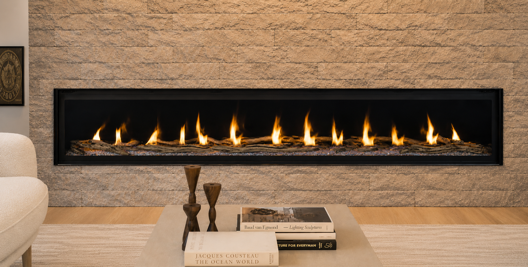 Superior DRL6084 84" Contemporary Linear Direct Vent Gas Fireplace