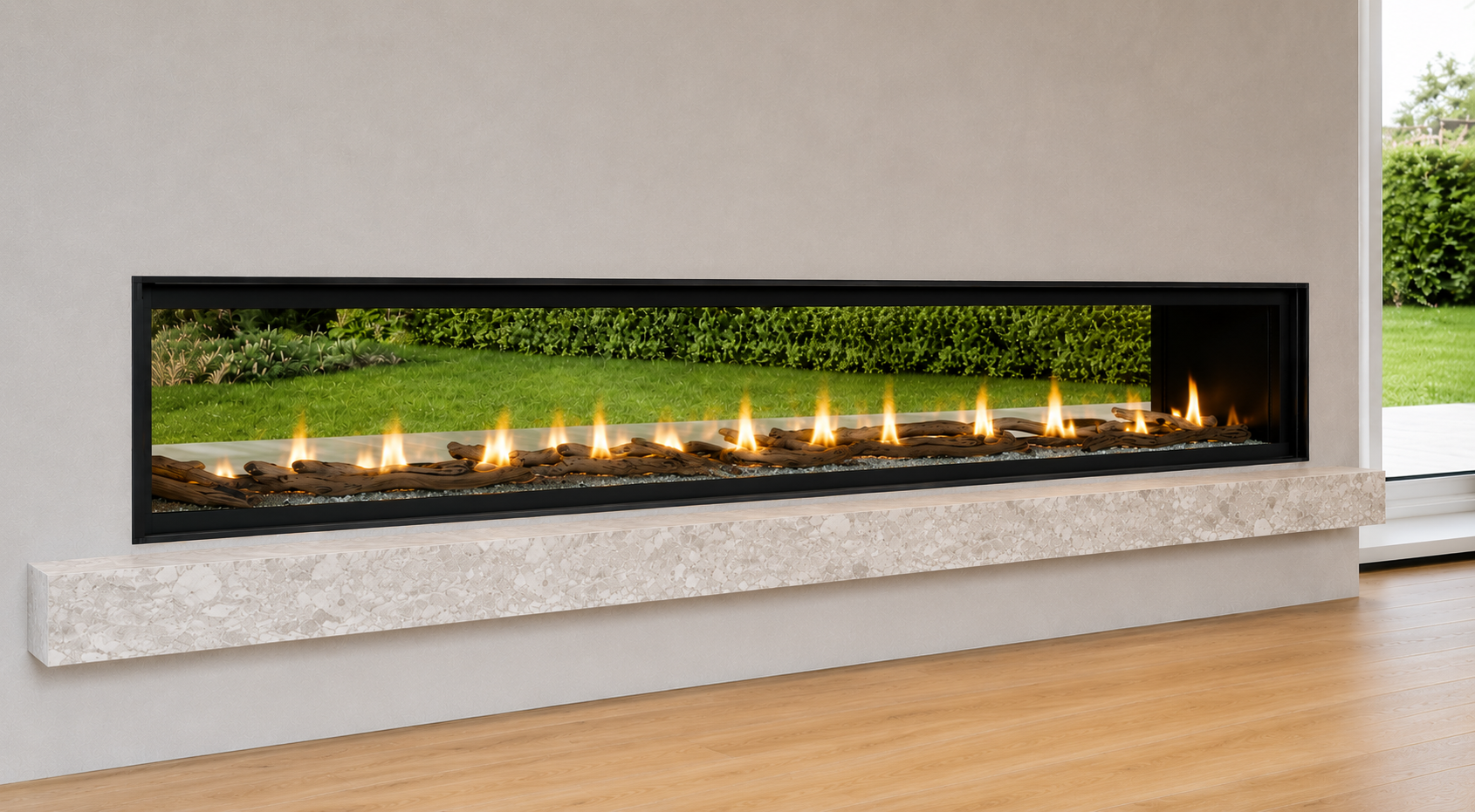 Superior DRL6084 84 Contemporary Linear Direct Vent Gas Fireplace