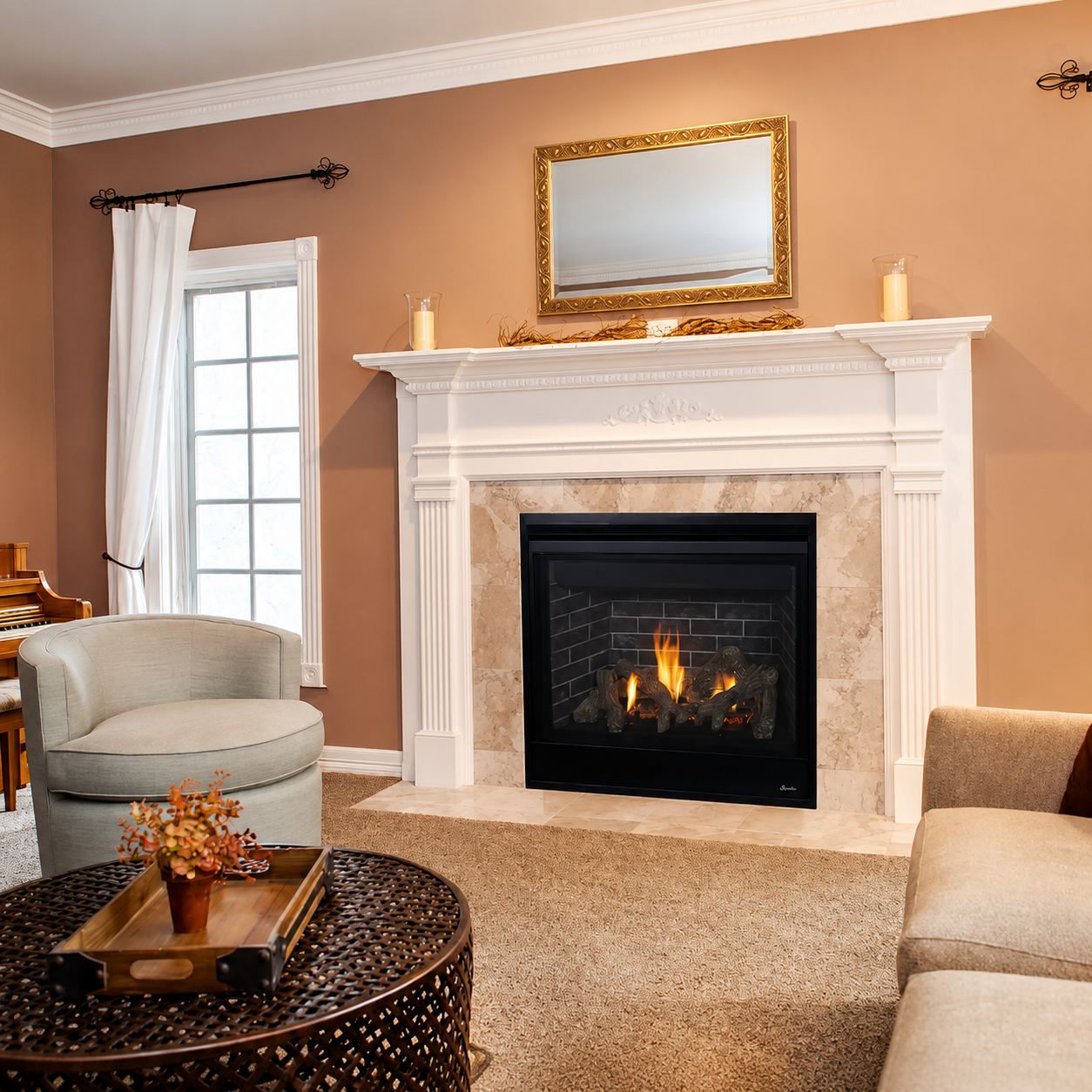 Superior DRT3035 35" Traditional Top/Rear Direct Vent Gas Fireplace
