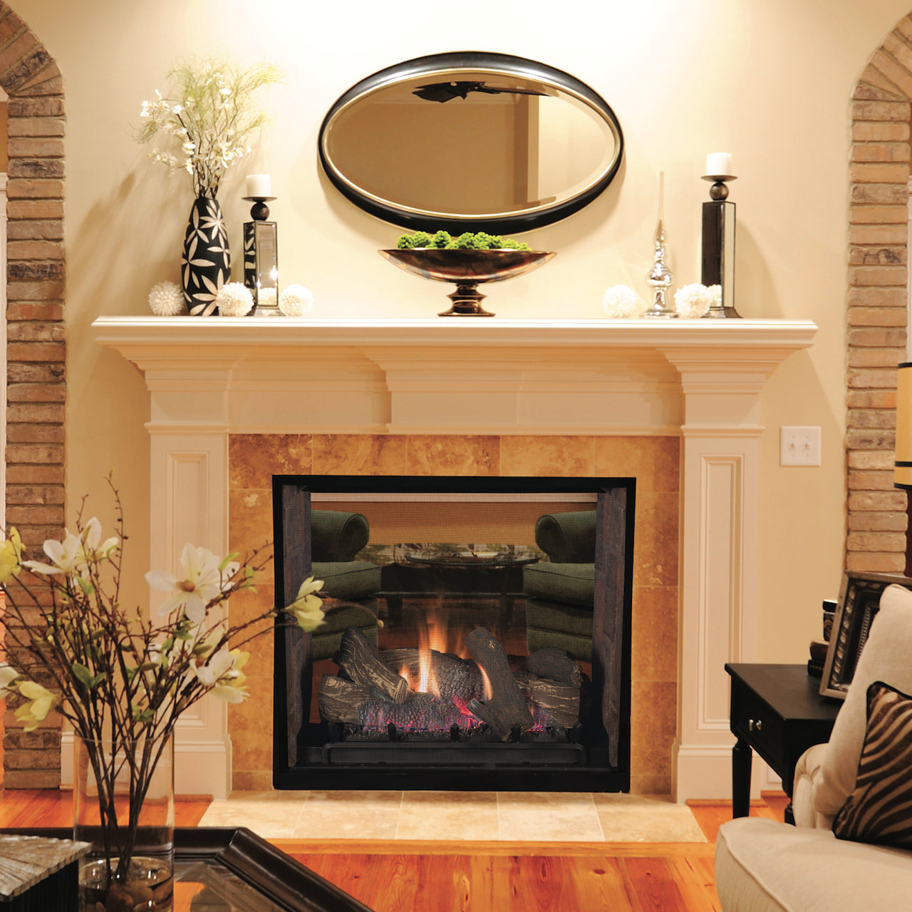 Superior DRT63ST 40" Traditional Multi View See-Through Direct Vent Gas Fireplace