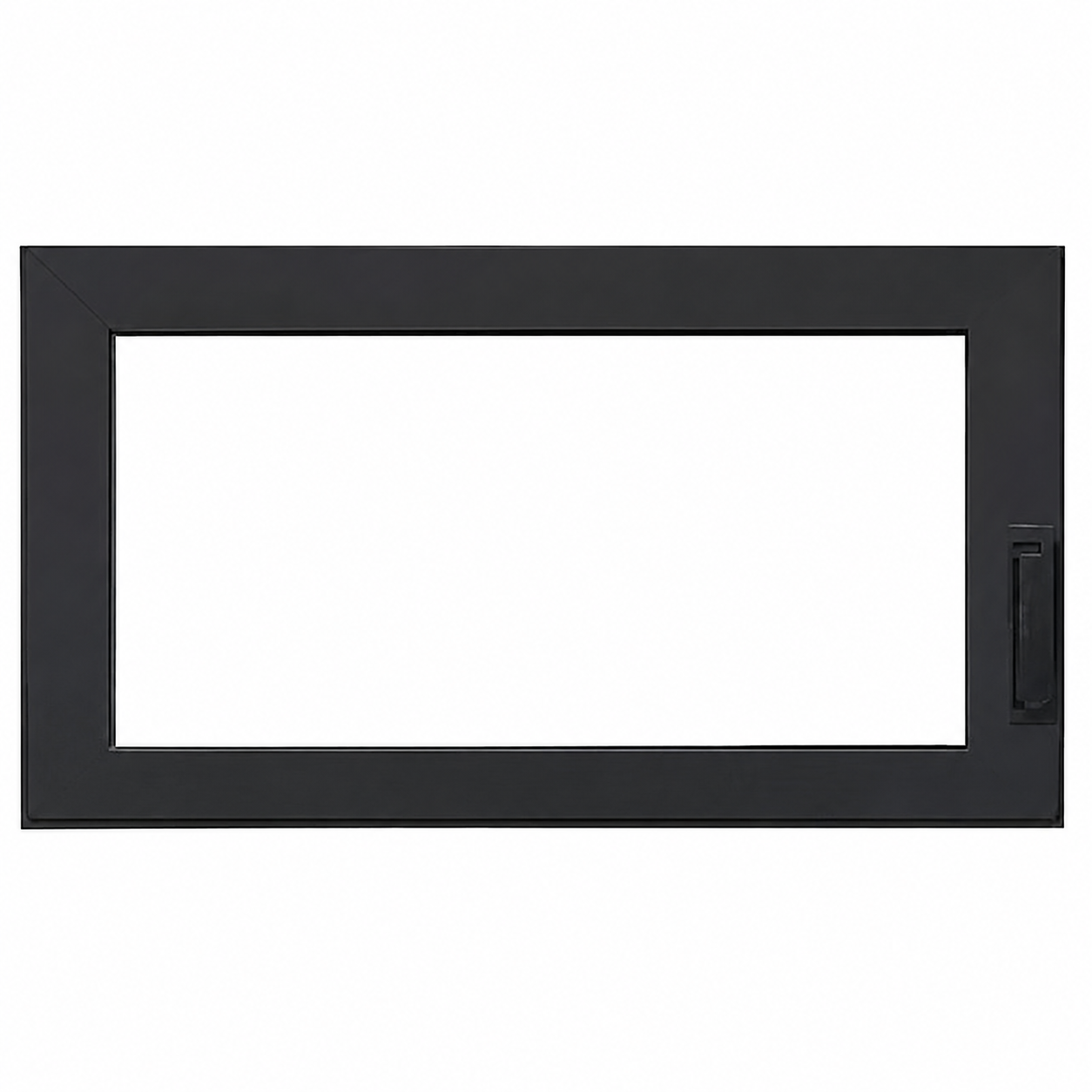 Superior DSSPBLK Black Steel Square Pane Door
