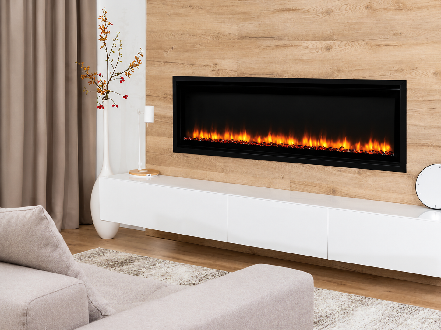 Superior ERL2055 55" Linear Contemporary Front-View Electric Fireplace