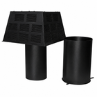 Superior ETL-8DM-K Black Square Top Termination Cap With Slip Section