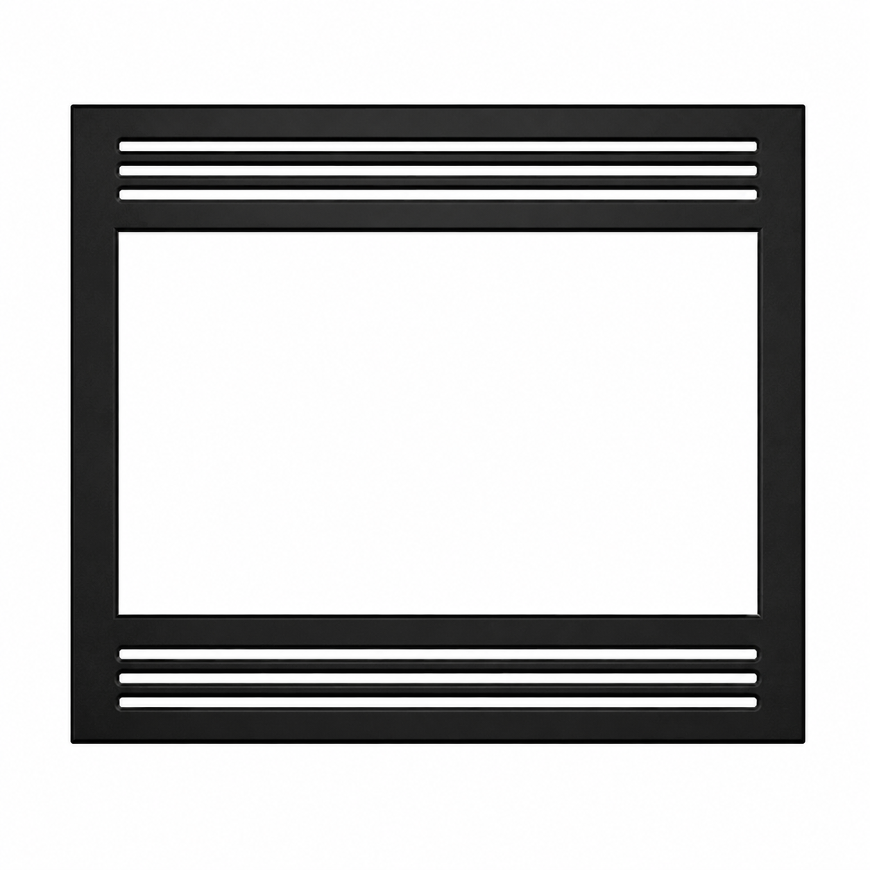 Superior FLVSOBLK Black Louvered Facade With Square Opening