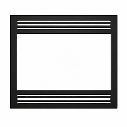 Superior FLVSOBLK Black Louvered Facade With Square Opening
