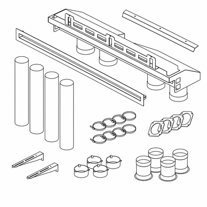 Superior HTFLO-DV55 HeatFlo Convection Air Circulation Kit for DRL2055, DRL3555, DRL4048 and DRL6048 Gas Fireplaces