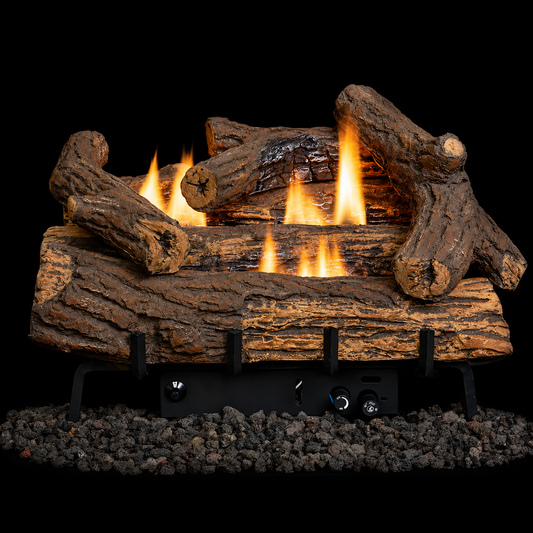 Superior LVD24GO-B Double-Flame Series 24" Golden Oak Vent Free Logs