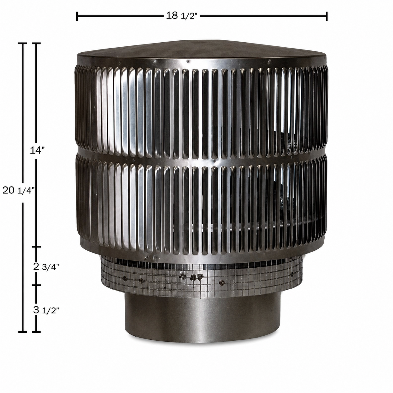 Superior RLT-12D Round Top Termination Kit With Louvered Screen