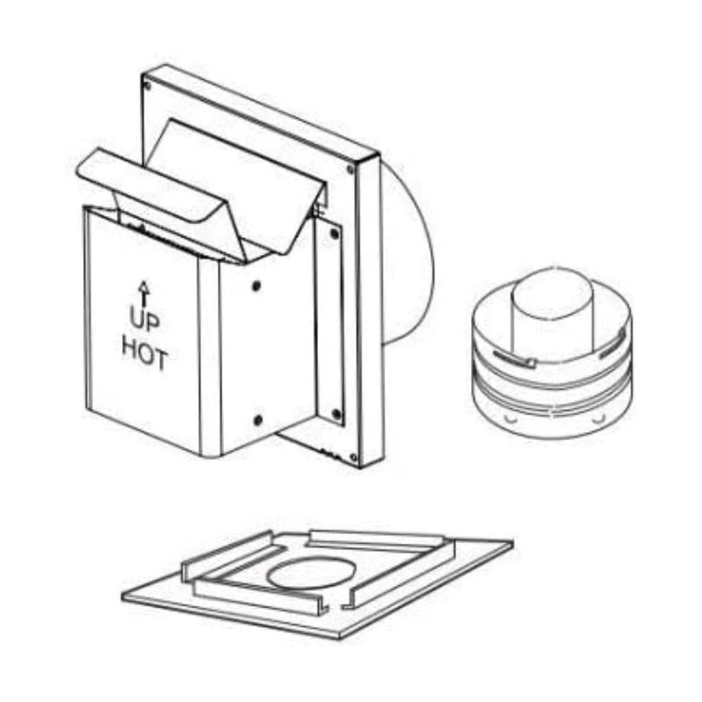 Superior SF45HTKCT Secure Flex Compact Termination for DRC2033, DRT2033 and DRT2035 Gas Fireplaces