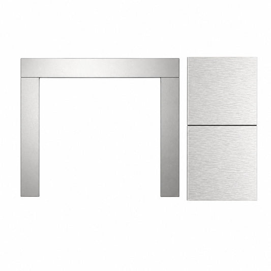 Superior SURR40-SS3S-B 3-Piece 50" Stainless Steel Surrounds for Gas Fireplaces