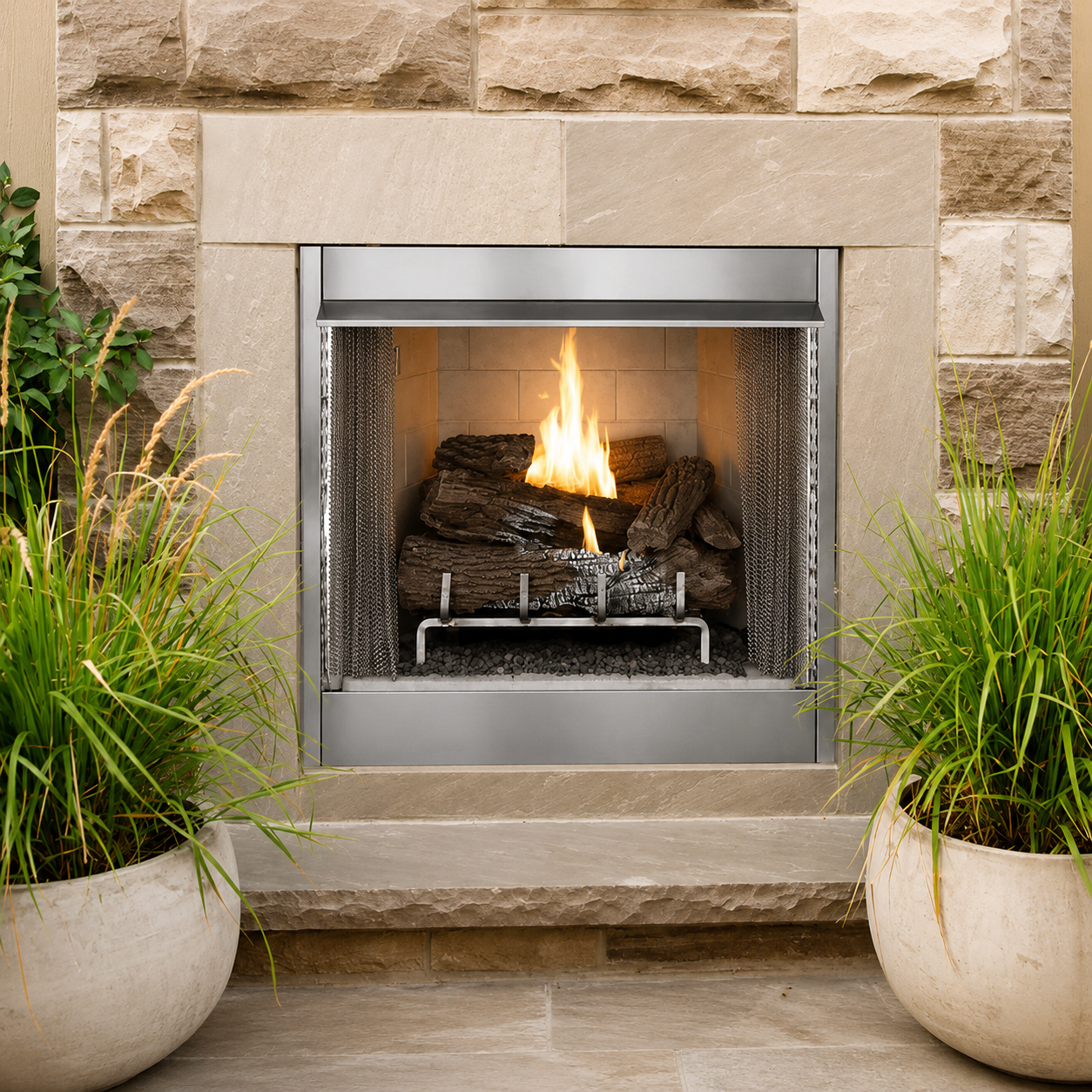 Superior VRE4242 42" Traditional Indoor/Outdoor Vent-Free Firebox With Refractory Panels