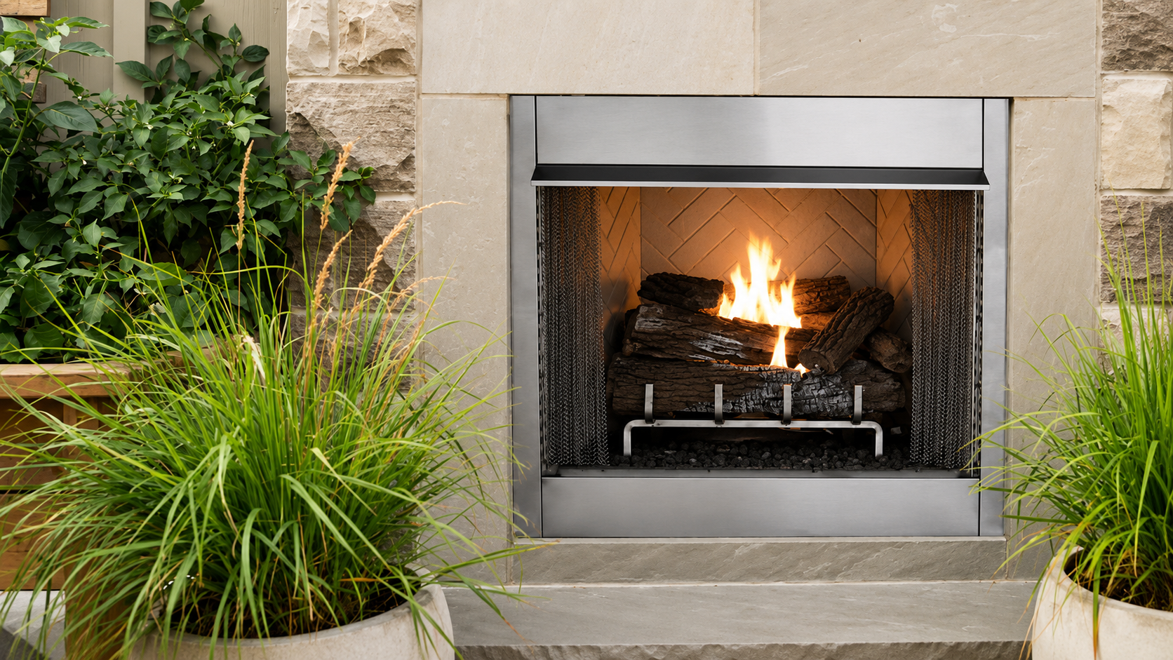 Superior VRE4242 42" Traditional Indoor/Outdoor Vent-Free Firebox With Refractory Panels